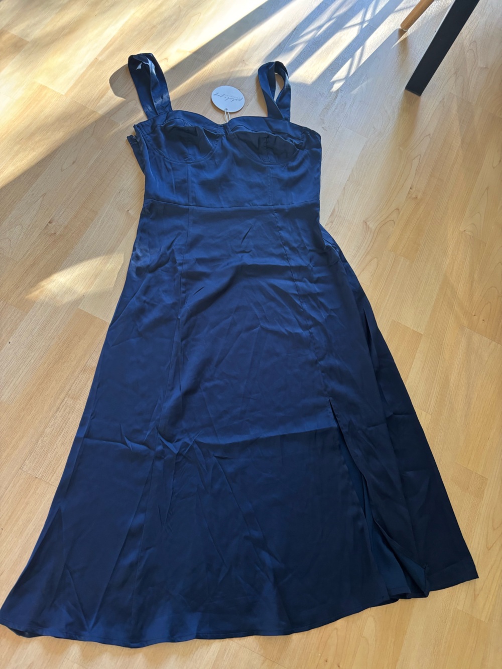 Petal & Pup Navy Blue Midi Dress Small